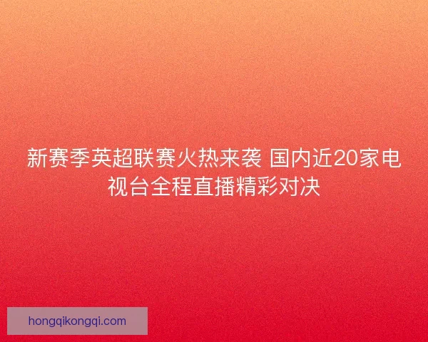 新赛季英超联赛火热来袭 国内近20家电视台全程直播精彩对决